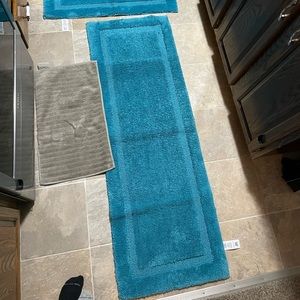 3 piece bathroom mats
